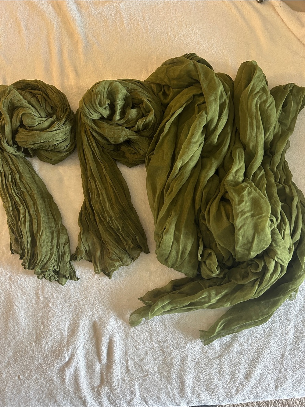Olive Green wedding special occasion, cheese cloth